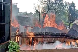 a massive fire brokeout in a furniture shop