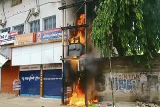 Transformer fire in Giridih