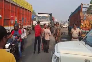 police slapped truck driver