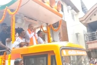 Amit Shah road show for BJP candidates