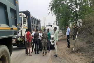 Action on illegal transportation of stone chips