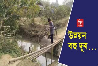 People deprived from bridge in Amguri