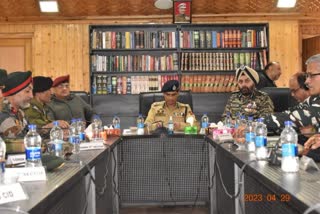 ADGP Kashmir chaired high level  security meeting at Anantnag