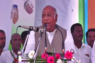 AICC President Mallikarjuna Kharge spoke.