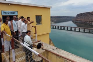 Tulsi Silavat inspected Gandhi Sagar Dam