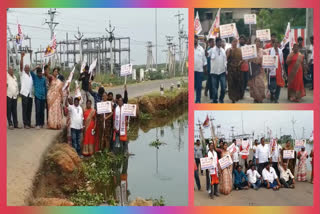 Janasena party leaders protest