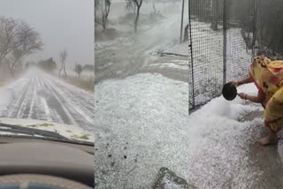 Heavy hailstorm in sehore