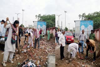 Saumya Gurjar cleans road with Broomstick