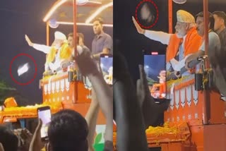 BJP Worker Thrown Mobile Phone On PM Narendra Modi Vehicle