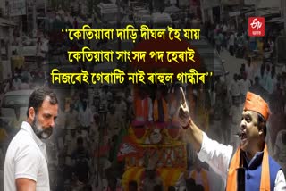 Assam CM slams congress leader Rahul Gandhi in Karnataka