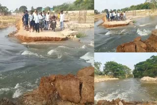 temporary bridge collapsed in Tripuraram