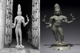 Idol Anti Smuggling Unit police found the stolen statue from Mayiladuthurai temple in America museum