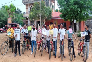 For Environmental awareness Paryavaran Jan Chetna cycle Yatra in Simdega