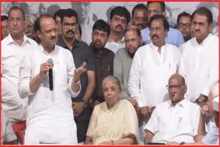 AJIT PAWAR ON SHARAD PAWARS RETIREMENT ANNOUNCEMENT FROM NCP PRESIDENT
