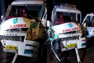 Three people died when in an ambulance  ആംബുലൻസ് മറിഞ്ഞ് 3 പേർക്ക് ദാരുണാന്ത്യം  ആംബുലൻസ് മറിഞ്ഞ് ചൊവ്വന്നൂരിൽ അപകടം  ആംബുലൻസ് മറിഞ്ഞ് നാല് പേർക്ക് ഗുരുതര പരിക്ക്  കുന്നംകുളം ചൊവ്വന്നൂരിൽ ആംബുലൻസ് നിയന്ത്രണം വിട്ടു  രോഗിയടക്കം മൂന്ന് പേർ മരിച്ചു