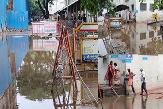 Patients and public are suffering due to stagnant rain water in the premises of Coimbatore Government Hospital