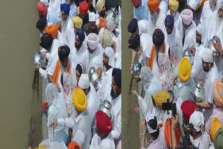 The family buried the ashes of former Chief Minister Parkash Singh Badal at Kiratpur Sahib