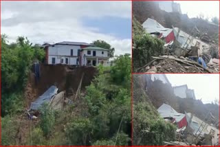 Residential house get destroyed due to Torrential rain in Mandi