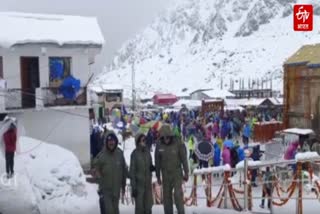 Snowfall in Kedarnath