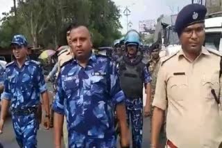 Dhanbad Police and Rapid Action Force Flag March