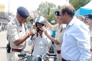 Indore Traffic Police Helmets distributed