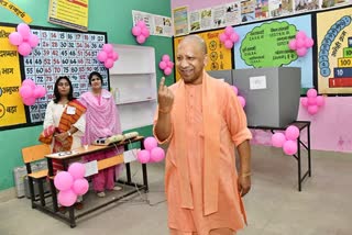 CM Yogi casts his vote in Gorakhpur