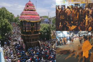 Devotees staged a protest against the police blocked the regular route at the Sankarankovil Sankaranarayana Swamy temple chariot festival