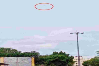 aeroplane flying at near by srisailam temple