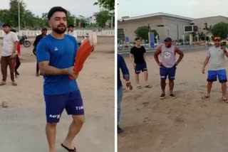 Viral Video : ગાંધીનગરમાં ગુજરાત ટાઈટન્સના ખેલાડી રમ્યા ગલી ક્રિકેટ, વિડીયો થયો વાયરલ