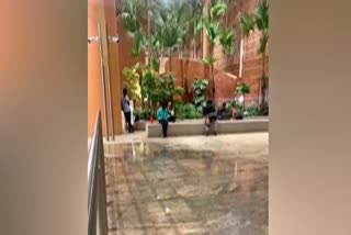 Terminal 2 roof leaks from rain