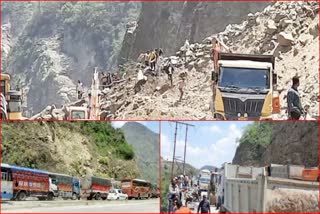 Landslide on Chandigarh Manali National Highway