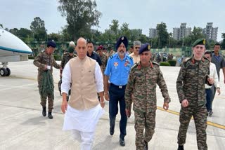 Defence Minister Rajnath Singh arrives in J&K's Rajouri