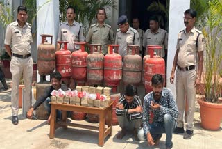 arrested for stealing lakhs in gas godown