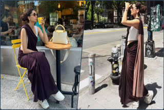 Taapsee Pannu takes to New York streets in saree with boyfriend and sister