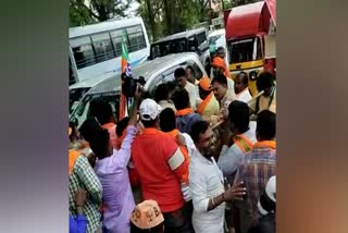 fight-between-jds-and-bjp-workers-during-the-bike-rally