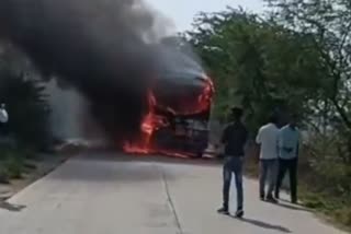 Fire broke out in bus in Datia