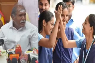 Chief Minister Rangasamy announced the plus two public examination result in Puducherry