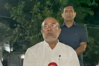 Etv BharatManipur CM N Biren Singh said around 35655 people moved to safe locations