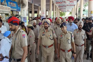 Checking by the police under Operation Vijal in Barnala