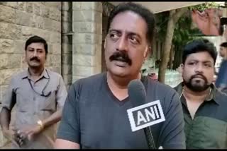 Actor Prakash Raj arrives at polling booth