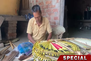 Hand Made Palm Leaf Fan ETV BHARAT