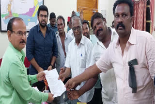Villagers Protest at Deputy Collector Office