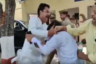 SP MLA, supporters thrash spouse of BJP candidate for Nagar Palika chairman post in police station premises