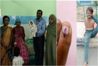 woman given birth to a male child,disabled person who voted with his feet