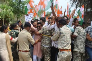 Youth Congress creates ruckus in Kanker