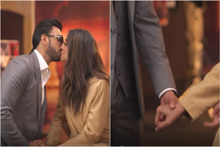 Deepika Padukone and Ranveer Singh kiss, hold hands as he pays surprise visit during her interview