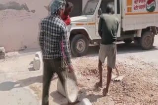 After the road in Ludhiana was demolished, people said that the damage was caused by gas
