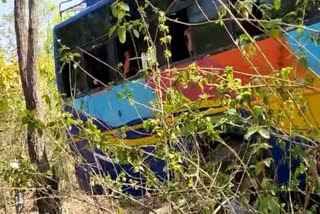 bus brake failed in shahdol