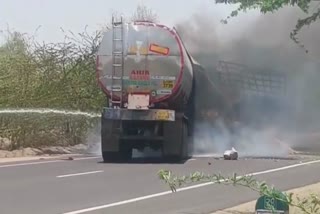 Trailer And Tanker Collided in Barmer
