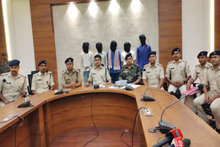 ramgarh police arrested five criminals